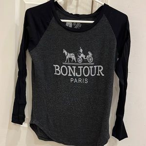 Rebel Yell long sleeve charcoal and black shirt. Size xl